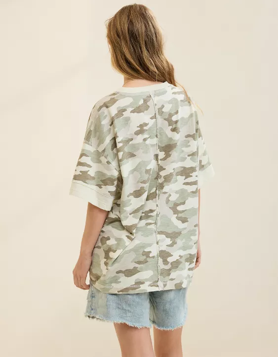 Aeo Aerie Crew Oversized Boyfriend T-Shirt