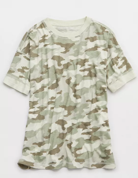Aeo Aerie Crew Oversized Boyfriend T-Shirt