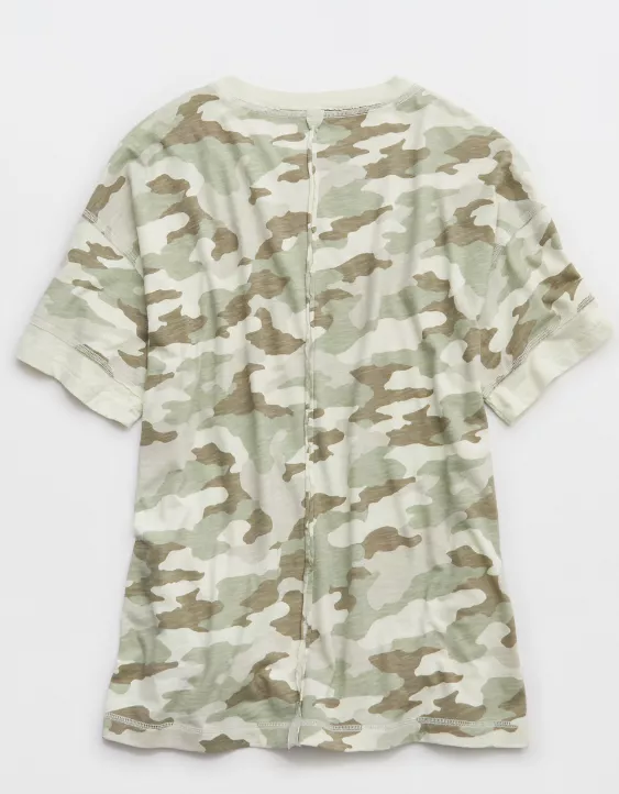 Aeo Aerie Crew Oversized Boyfriend T-Shirt