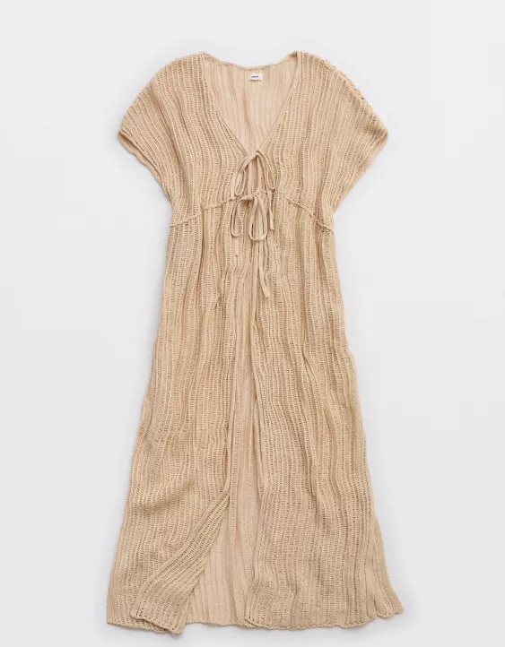 Aeo Aerie Crochet Maxi Cape