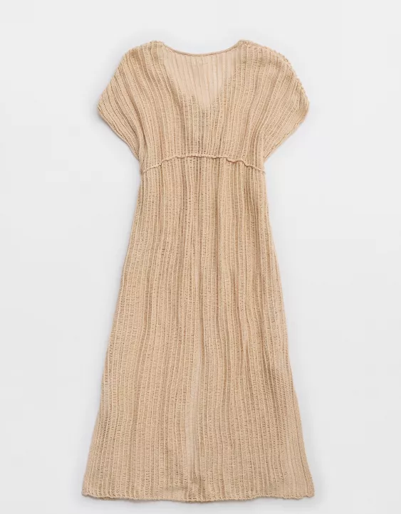 Aeo Aerie Crochet Maxi Cape