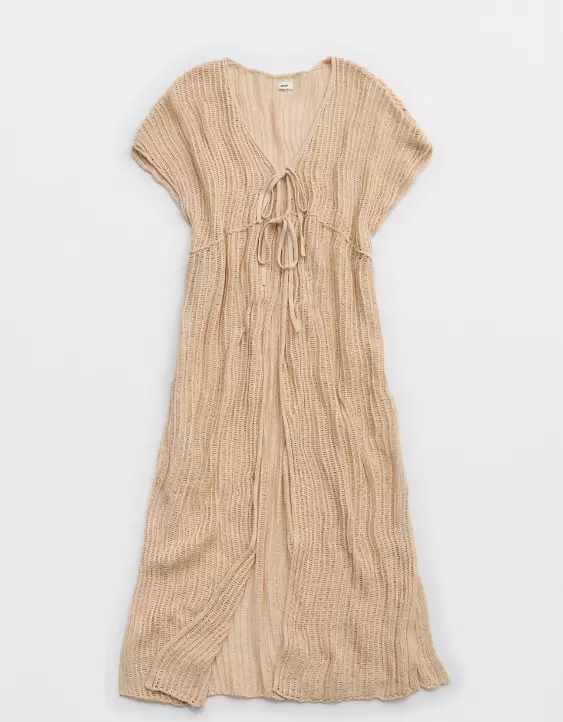 Aeo Aerie Crochet Maxi Cape