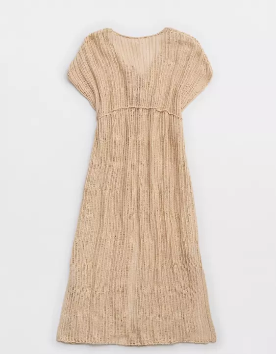 Aeo Aerie Crochet Maxi Cape