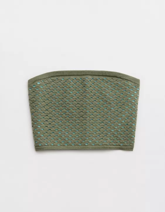 Aeo Aerie Crochet Sweater Tube Top