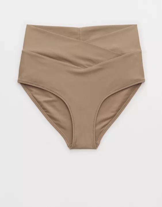 Aeo Aerie Crossover High Waisted Bikini Bottom