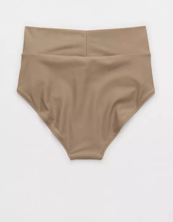 Aeo Aerie Crossover High Waisted Bikini Bottom