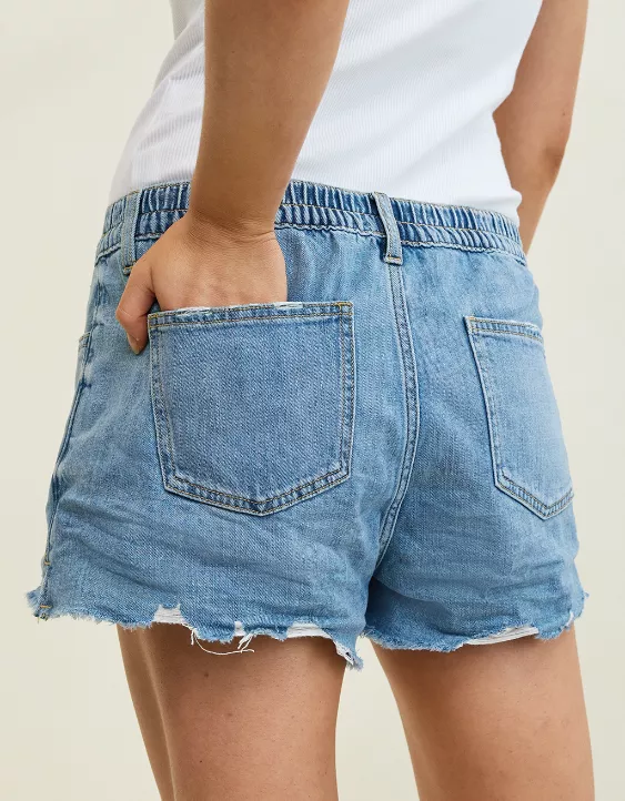 Aeo Aerie Daydream Distressed Denim Short