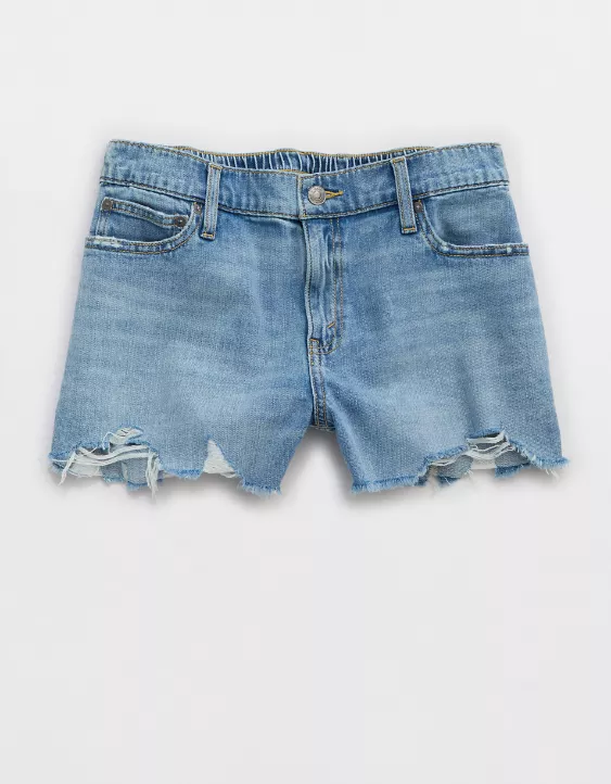 Aeo Aerie Daydream Distressed Denim Short