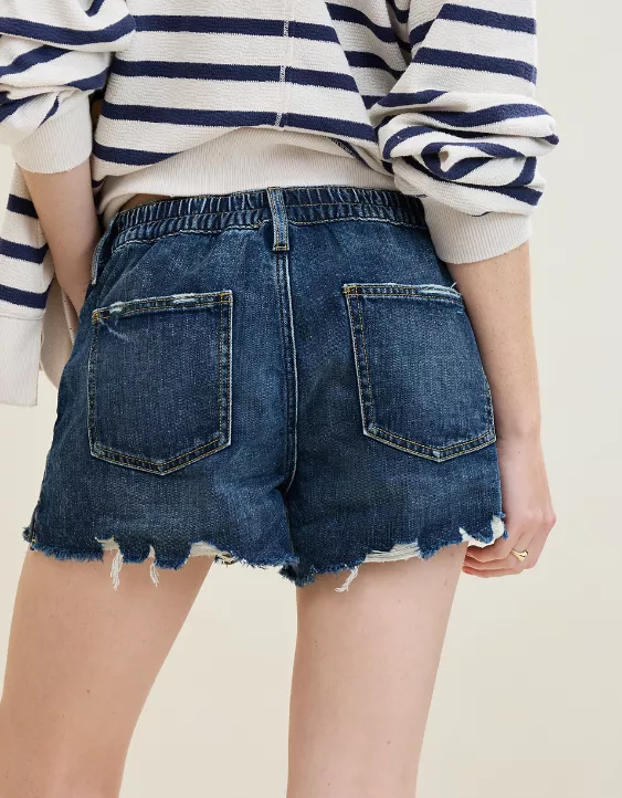 Aeo Aerie Daydream Distressed Denim Short