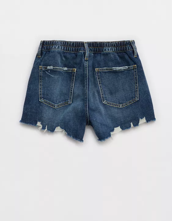 Aeo Aerie Daydream Distressed Denim Short