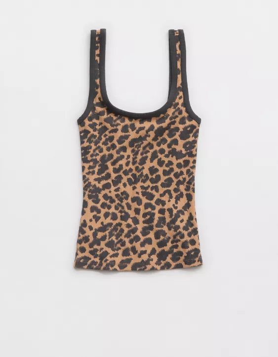 Aeo Aerie Double Scoop Neck Tank Top