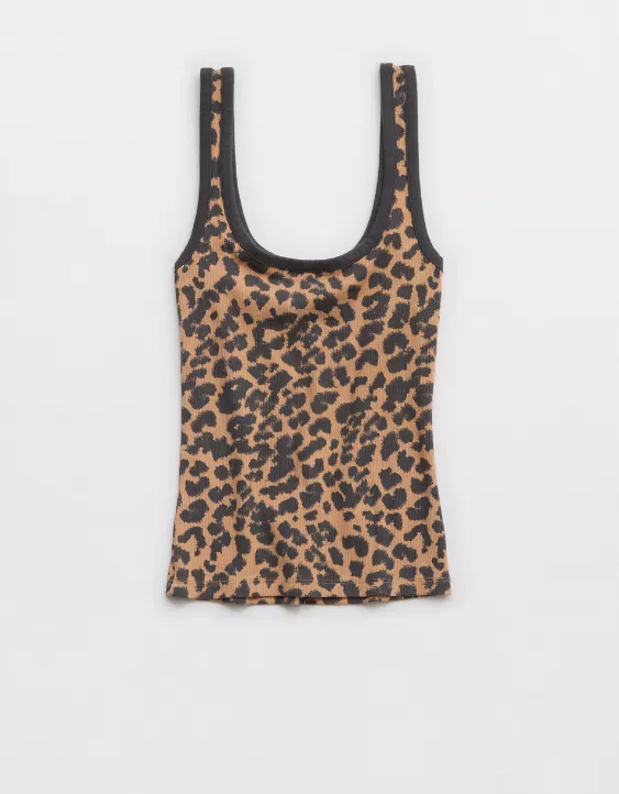 Aeo Aerie Double Scoop Neck Tank Top