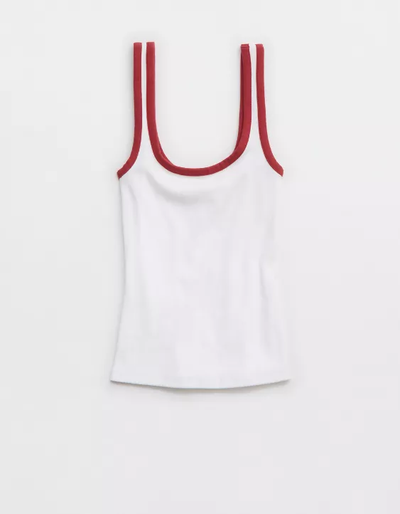 Aeo Aerie Double Scoop Neck Tank Top