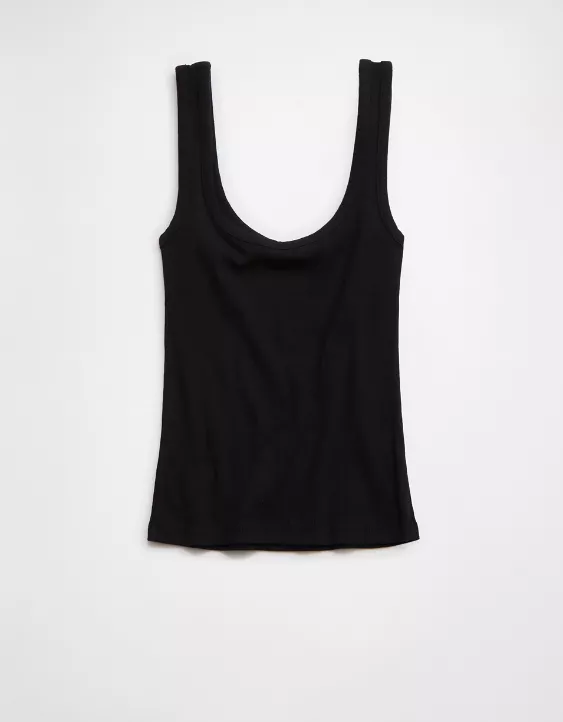 Aeo Aerie Double Scoop Neck Tank Top