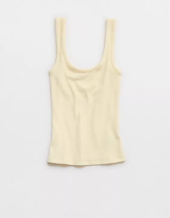 Aeo Aerie Double Scoop Neck Tank Top