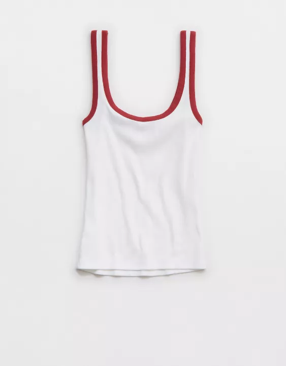 Aeo Aerie Double Scoop Neck Tank Top
