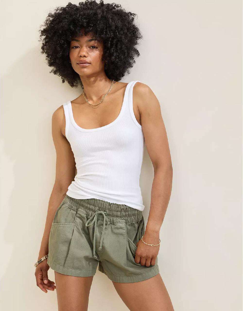 aeo Aerie Double Scoop Neck Tank Top