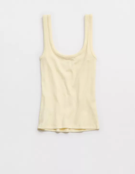 Aeo Aerie Double Scoop Neck Tank Top