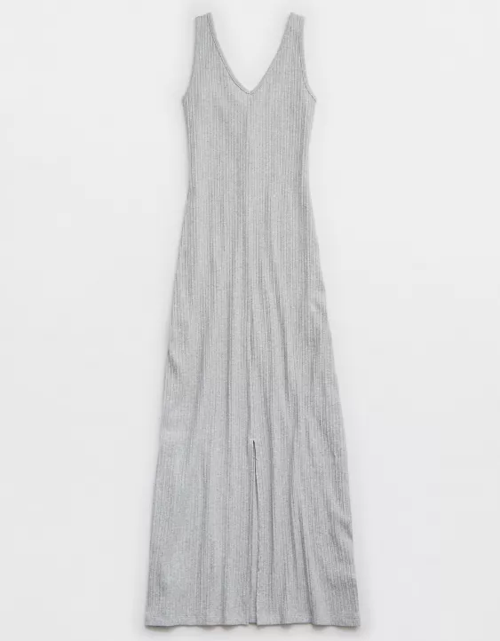 Aeo Aerie Double V Henley Bodycon Maxi Dress