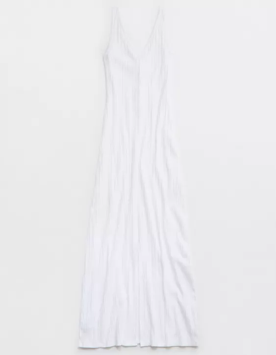 Aeo Aerie Double V Henley Bodycon Maxi Dress