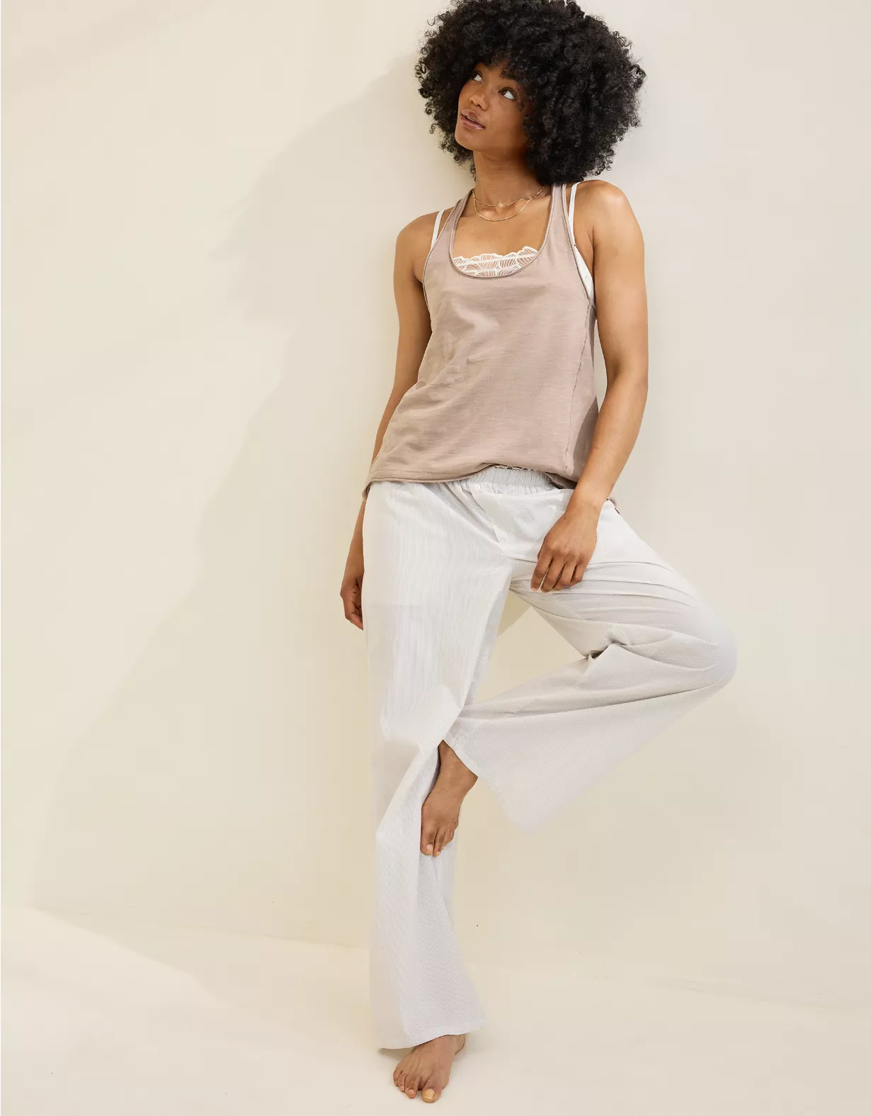 aeo Aerie Flowy Boyfriend Tank Top