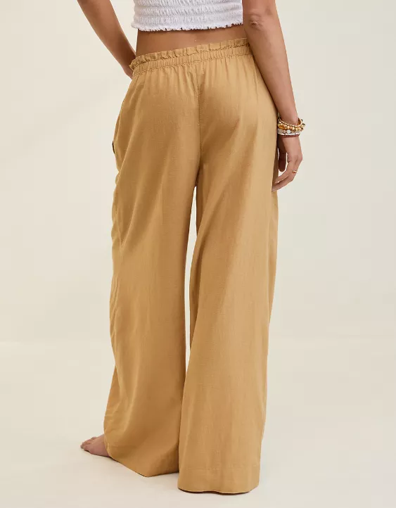 Aeo Aerie Linen Blend Trouser
