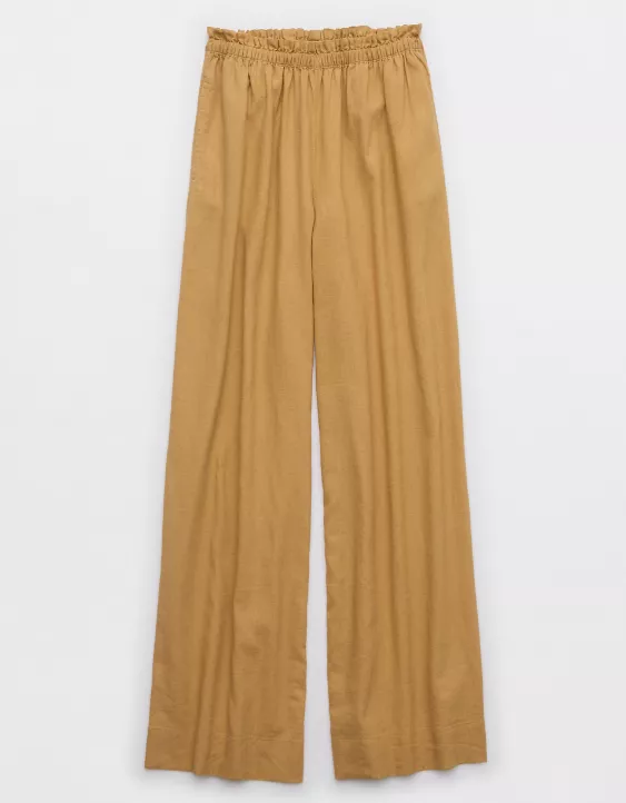 Aeo Aerie Linen Blend Trouser