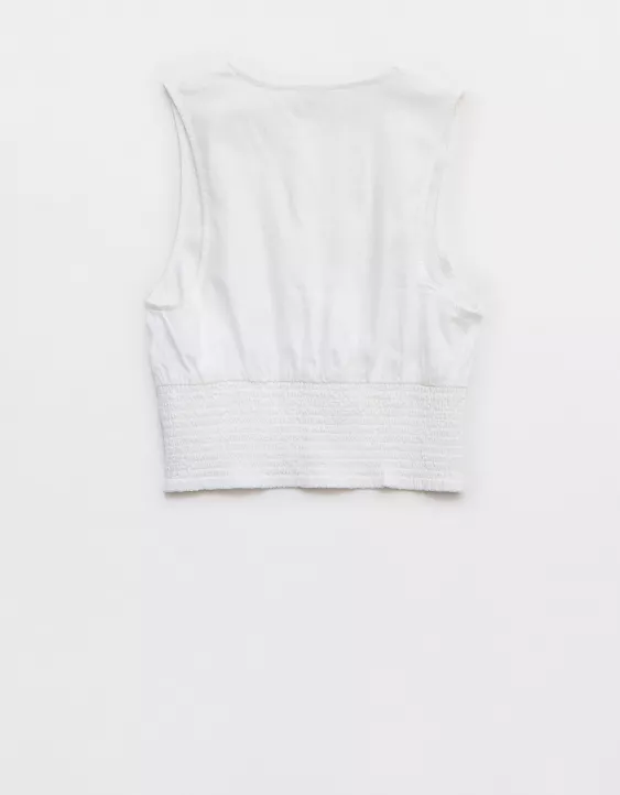 Aeo Aerie Linen Blend Vest