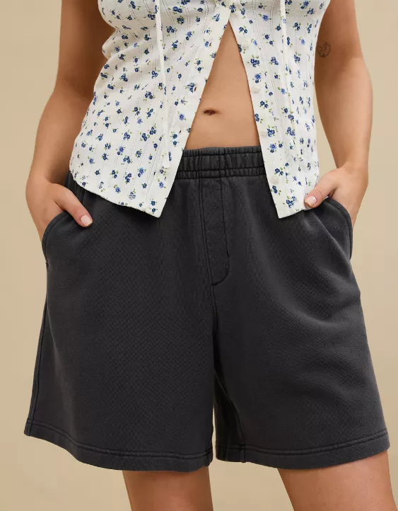 Aeo Aerie Long Fleece Short