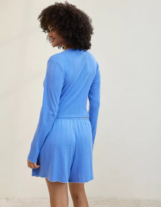 Aeo Aerie Off-Duty Pointelle Cardigan