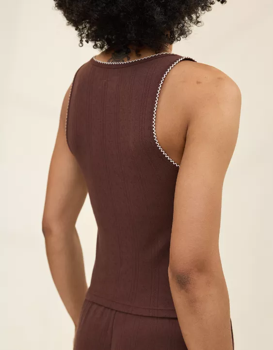 Aeo Aerie Off-Duty Pointelle Tank Top