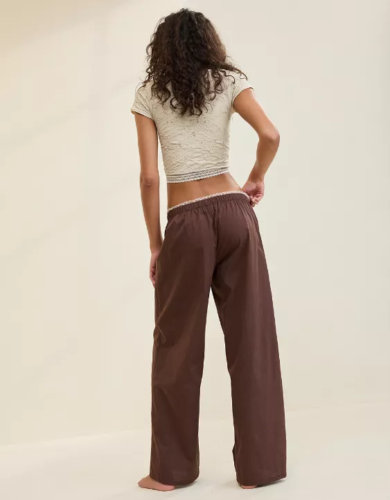 Aeo Aerie Off-Duty Poplin Trouser PJ