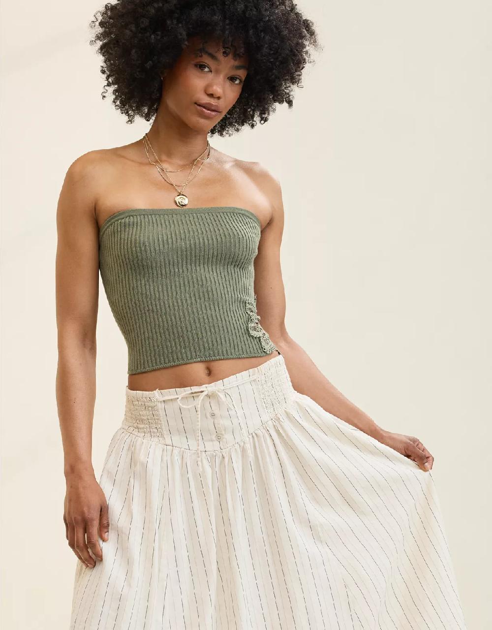 aeo Aerie Ribbed Sweater Tube Top