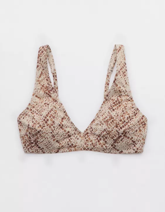 Aeo Aerie Sparkle Wide Strap Voop Bikini Top