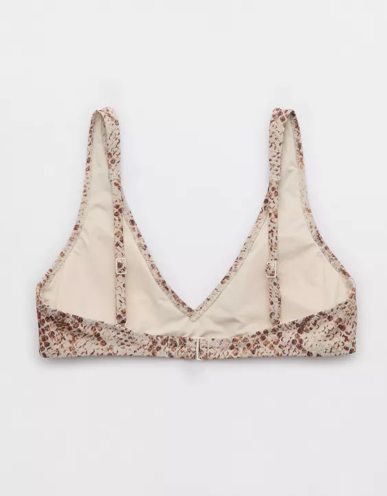 Aeo Aerie Sparkle Wide Strap Voop Bikini Top