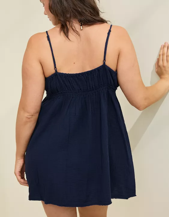 Aeo Aerie Tie Front Coverup Dress