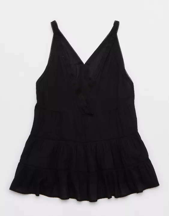 Aeo Aerie Tiered Coverup Mini Dress