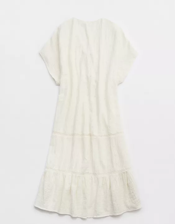 Aeo Aerie Tiered Ruffle Maxi Cape