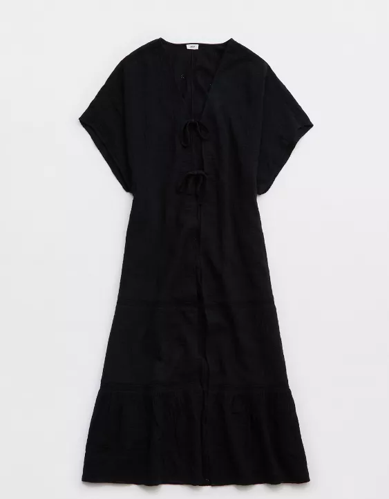 Aeo Aerie Tiered Ruffle Maxi Cape