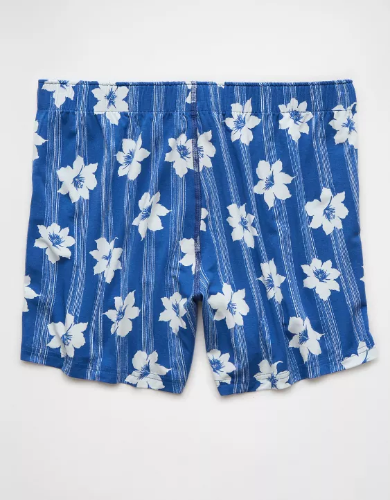 Aeo AEO Men's Floral Slim Knit Ultra Soft Boxer Short