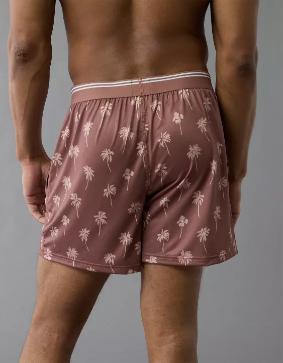 Aeo AEO Men's Palm Trees Ultra Soft Pocket Boxer Short