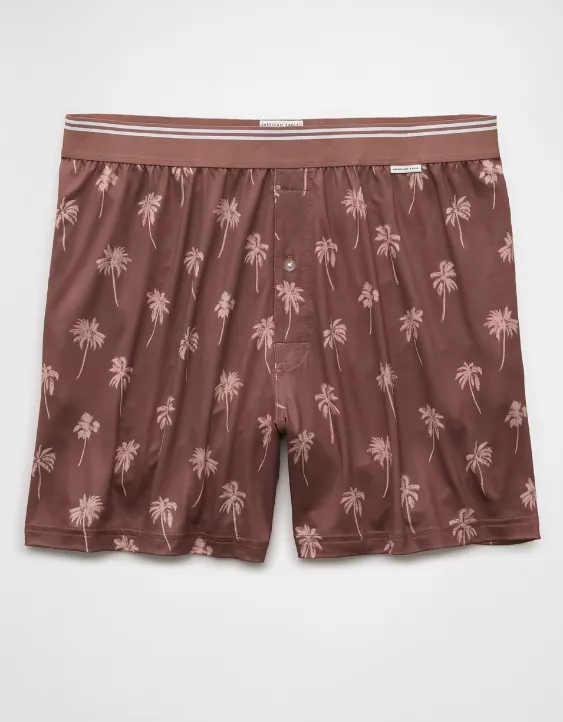 Aeo AEO Men's Palm Trees Ultra Soft Pocket Boxer Short
