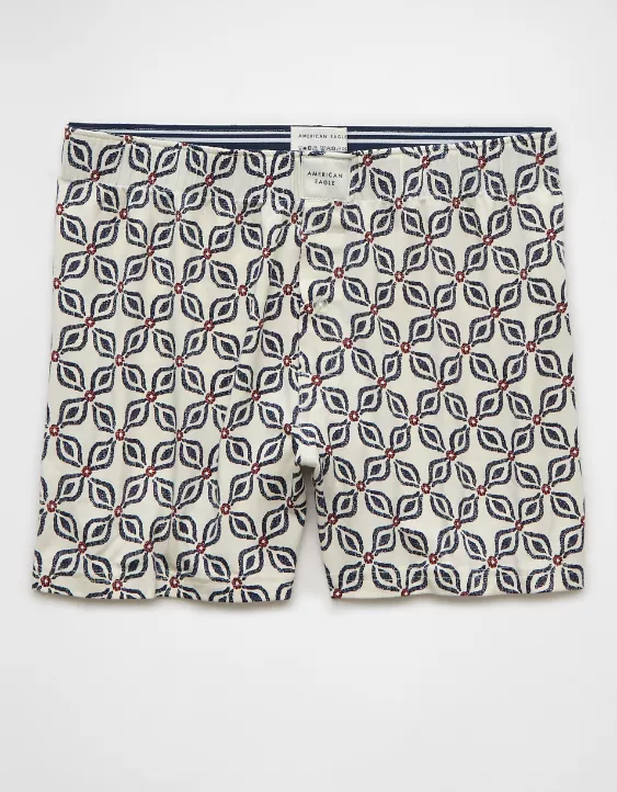 Aeo AEO Men's Printed Slim Knit Ultra Soft Boxer Short