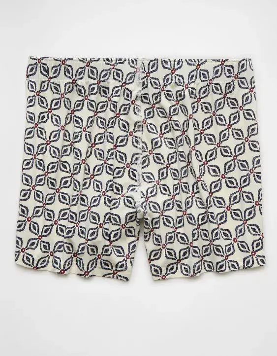 Aeo AEO Men's Printed Slim Knit Ultra Soft Boxer Short