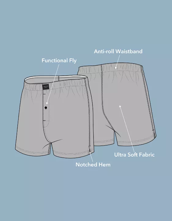 Aeo AEO Men's Slim Knit Ultra Soft Boxer Short 3-Pack