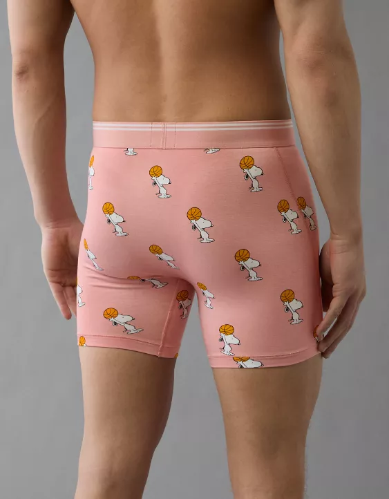 Aeo AEO Men's Snoopy Basketball 6" Ultra Soft Boxer Brief
