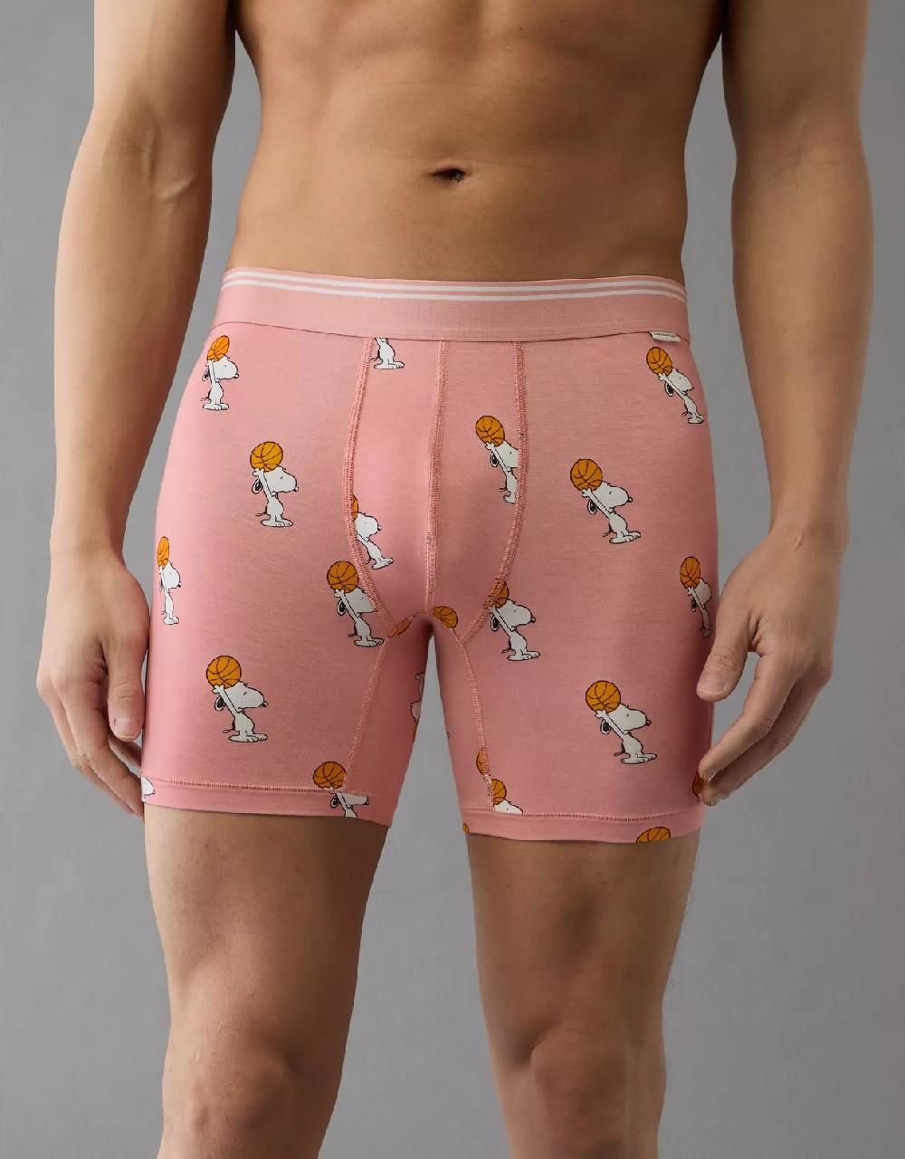 aeo AEO Men's Snoopy Basketball 6" Ultra Soft Boxer Brief