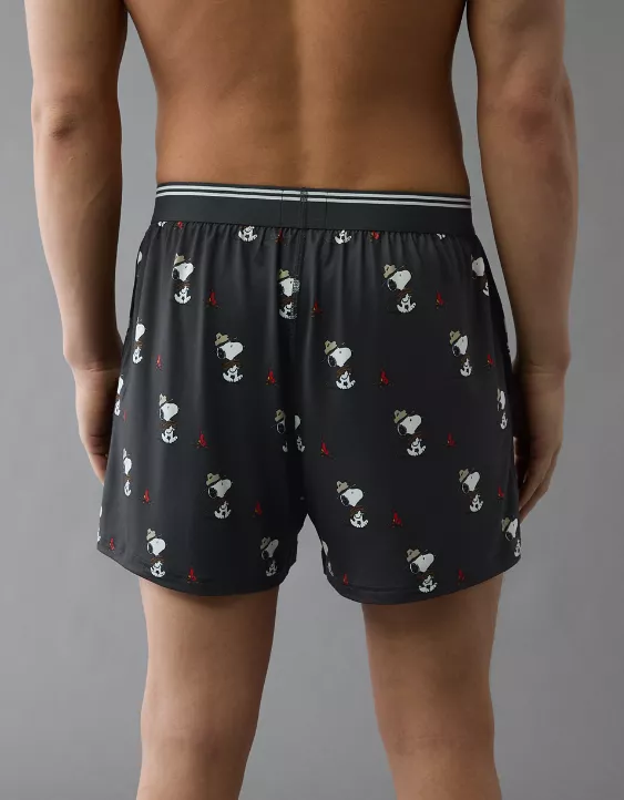 Aeo AEO Men's Snoopy Camp Ultra Soft Pocket Boxer Short