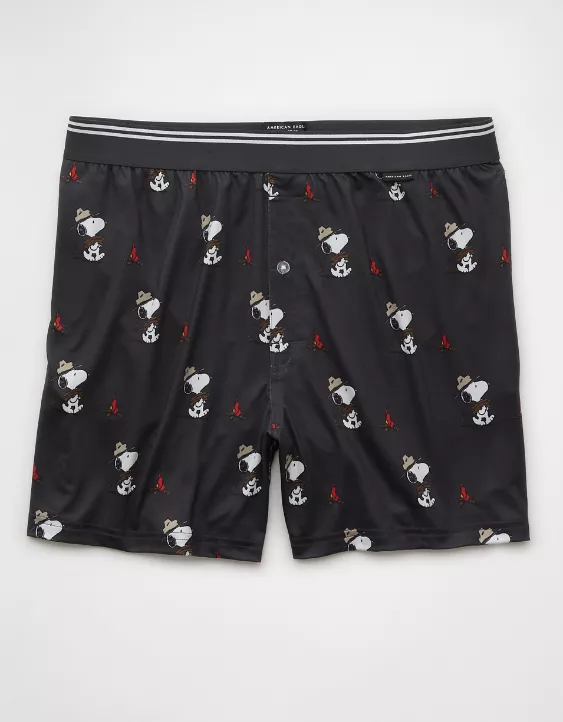 Aeo AEO Men's Snoopy Camp Ultra Soft Pocket Boxer Short