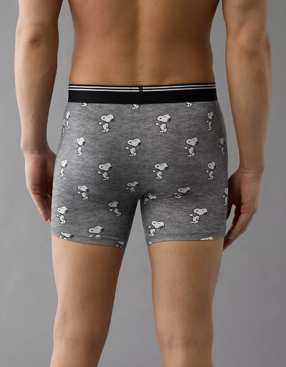 Aeo AEO Men's Snoopy Coffee 4.5" Ultra Soft Boxer Brief